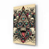 Cuadro de cristal All Seeing Eye Triangle Skull Ink - 72x46 cm