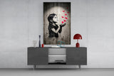 Stencil Girl Red Paper Cranes Glass Wall Art