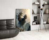 Coffee Cup Zombie in Misty Graveyard Glass Wall Art
