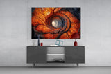 Autumn Forest Spiral Vortex Glass Wall Art