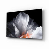 Cuadro de cristal White Petal Flower Coral Heart - 72x46 cm