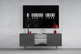 I Don't Care Barcode Glass Wall Art