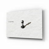 Be the King Chess Pawn Shadow Glass Wall Art - 72x46 cm