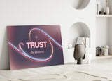 Trust the Universe Angel Number 111 Glass Wall Art