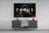 Focus Classical Statue Monochrome Glass Wall Art