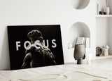 Focus Classical Statue Monochrome Glass Wall Art