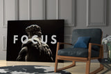Focus Classical Statue Monochrome Glass Wall Art