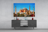 Terracotta Domed Basilica Blue Sky Glass Wall Art
