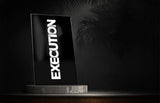 Execution Bold Black Glass Wall Art