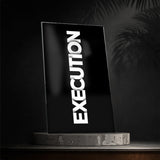 Execution Bold Black Glass Wall Art