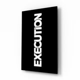 Tableau en verre Execution Bold Black - 72x46 cm
