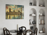 Big Ben Westminster Surrealist Style Glass Wall Art