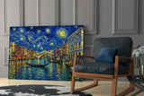 Venice Grand Canal Van Gogh Style Glass Wall Art