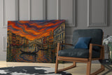 Venice Grand Canal Munch Style Glass Wall Art