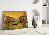 Venice Grand Canal Klimt Style Glass Wall Art