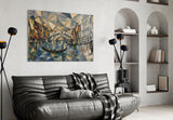 Venice Grand Canal Cubist Style Glass Wall Art