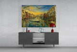 Venice Grand Canal Surrealist Style Glass Wall Art