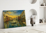 Venice Grand Canal Surrealist Style Glass Wall Art
