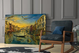 Venice Grand Canal Surrealist Style Glass Wall Art