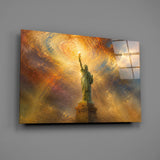 Statue of Liberty Turner Style Glass Wall Art