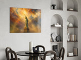Statue of Liberty Turner Style Glass Wall Art