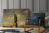 Statue of Liberty Da Vinci Style Glass Wall Art