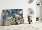 Statue of Liberty Cubist Style Glass Wall Art