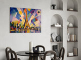 Eiffel Tower Kandinsky Style Glass Wall Art