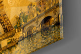 Eiffel Tower Klimt Style Glass Wall Art