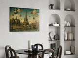 Eiffel Tower Bosch Style Glass Wall Art