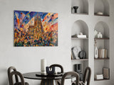 Sagrada Familia Kandinsky Style Glass Wall Art
