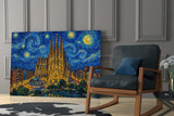Sagrada Familia Van Gogh Style Glass Wall Art