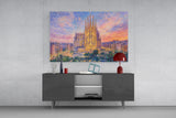Sagrada Familia Monet Style Glass Wall Art