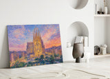 Sagrada Familia Monet Style Glass Wall Art