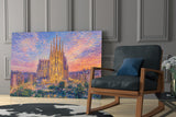 Sagrada Familia Monet Style Glass Wall Art