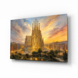 Tableau en verre Sagrada Familia Turner Style - 72x46 cm
