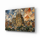 Cuadro de cristal Sagrada Familia Cubist Style - 72x46 cm
