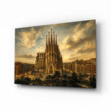 Tableau en verre Sagrada Familia Da Vinci Style - 72x46 cm