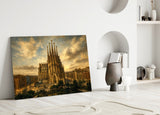 Sagrada Familia Da Vinci Style Glass Wall Art