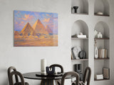 Pyramids of Giza Monet Style Glass Wall Art