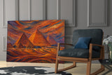 Pyramids of Giza Munch Style Glass Wall Art