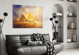 Pyramids of Giza Turner Style Glass Wall Art