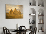 Pyramids of Giza Da Vinci Style Glass Wall Art