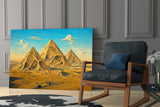 Pyramids of Giza Surrealist Style Glass Wall Art