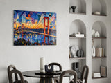 Istanbul Bosphorus Bridge Kandinsky Style Glass Wall Art