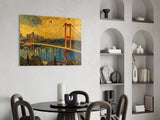 Istanbul Bosphorus Bridge Klimt Style Glass Wall Art