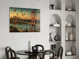 Istanbul Bosphorus Bridge Bosch Style Glass Wall Art
