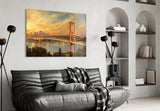 Istanbul Bosphorus Bridge Turner Style Glass Wall Art