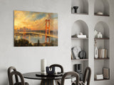 Istanbul Bosphorus Bridge Turner Style Glass Wall Art