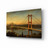Cuadro de cristal Istanbul Bosphorus Bridge Da Vinci Style - 72x46 cm